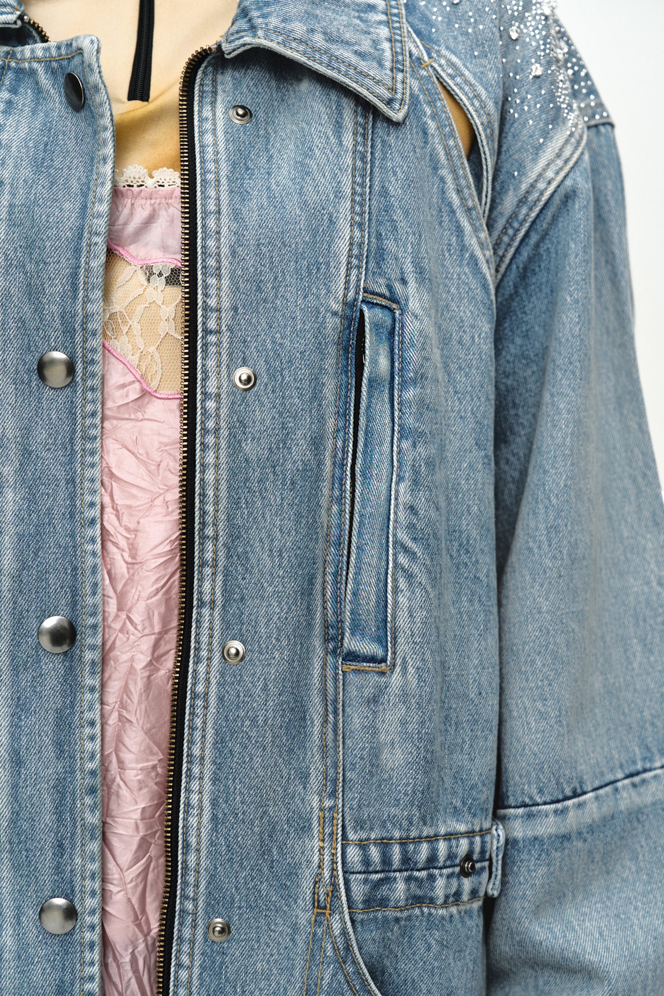 Andersson Bell Jeweled Denim Work Jacket