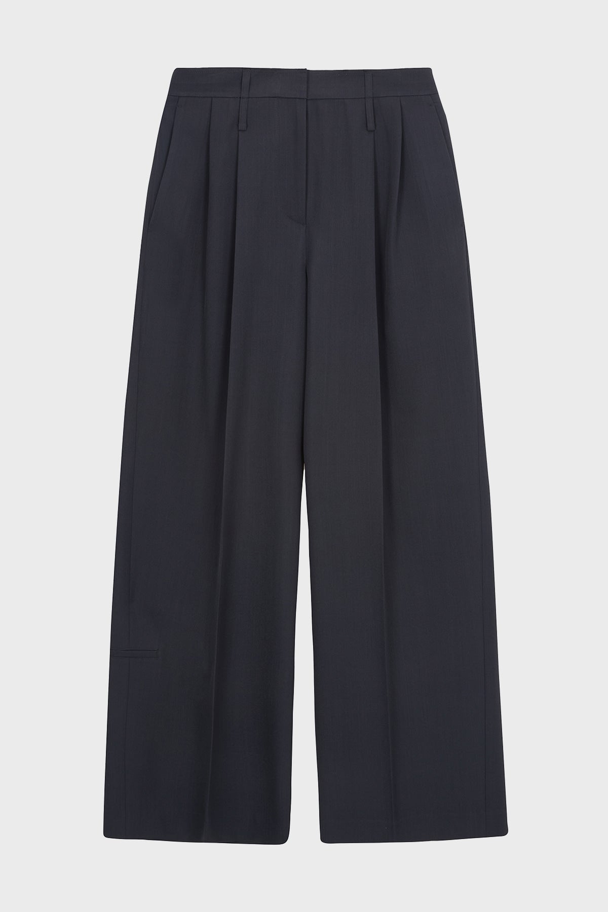 Matinkim Destressed Waist Pintuck Wide Pants IN Charcoal