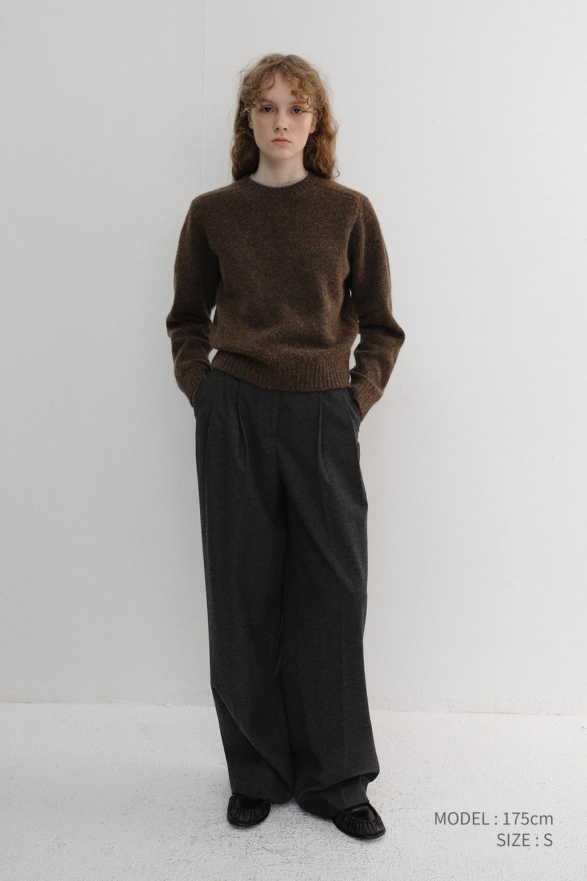 Dunst Unisex Shaggy Dog Sweater Brown
