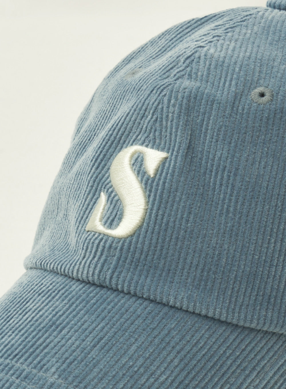 [satur] Small S logo Corduroy Ball Cap - Sky Blue