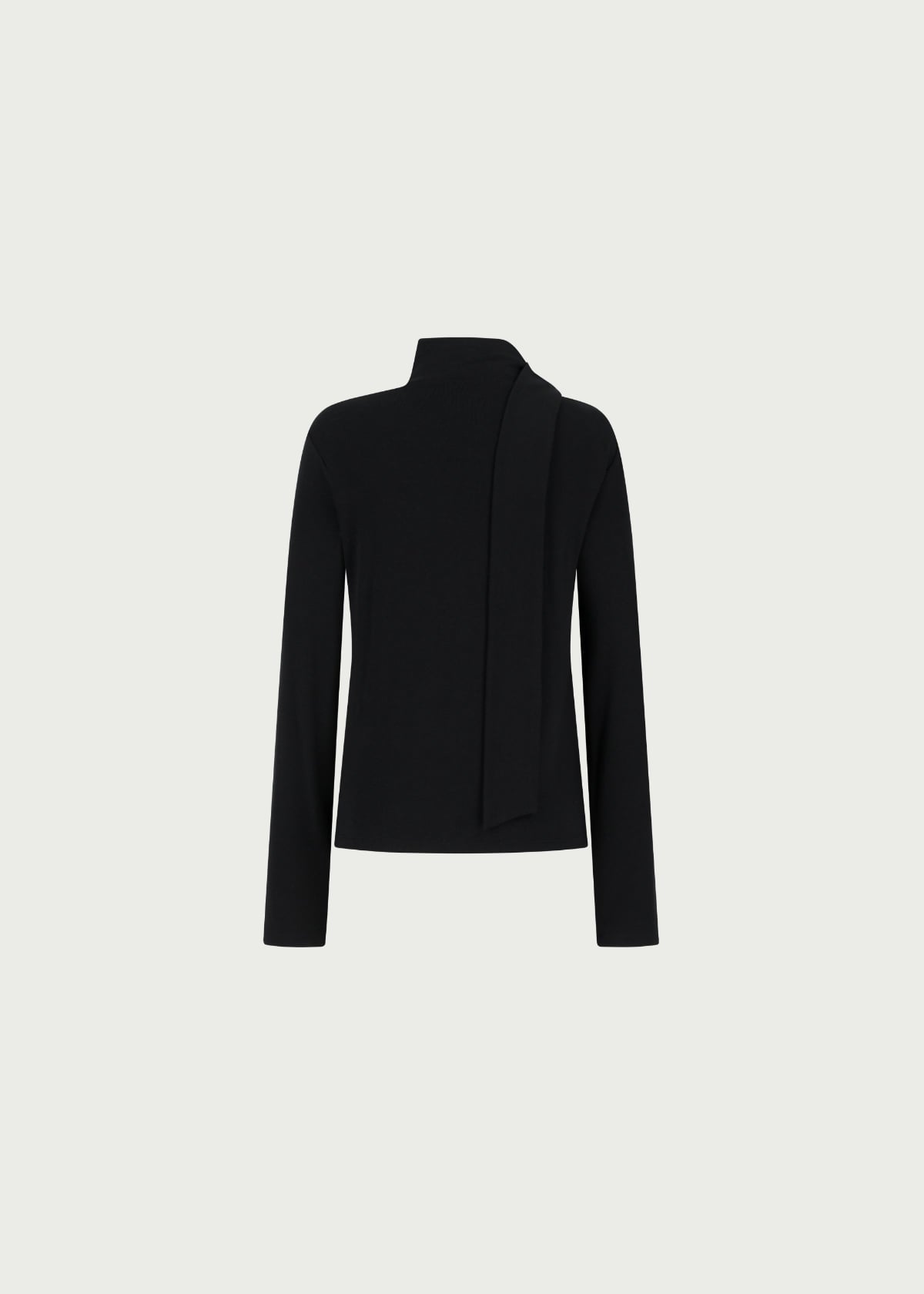 Depound tie-neck jersey blouse - black