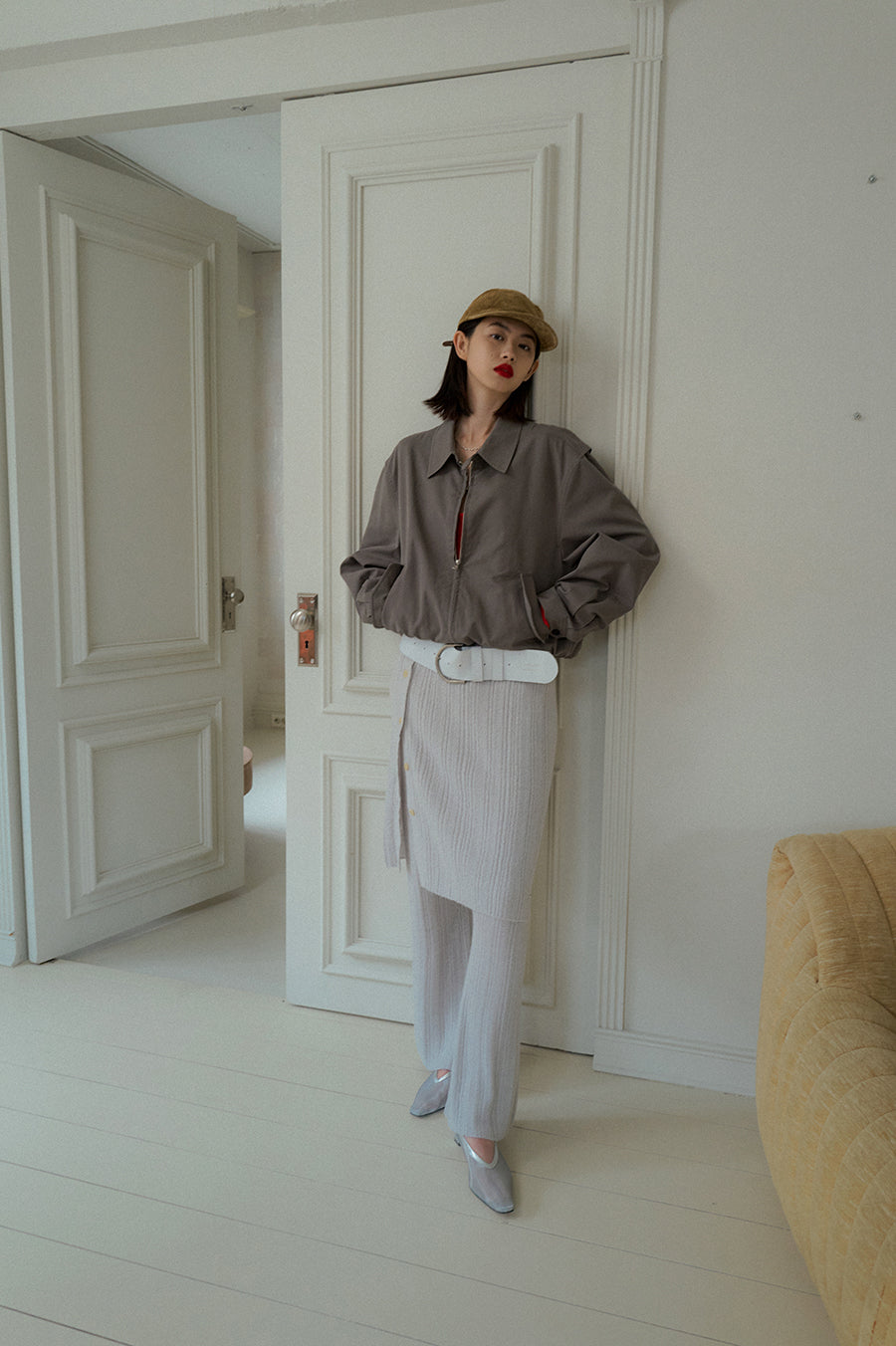 Overdueflair Soft Cotton Blouson Charcoal