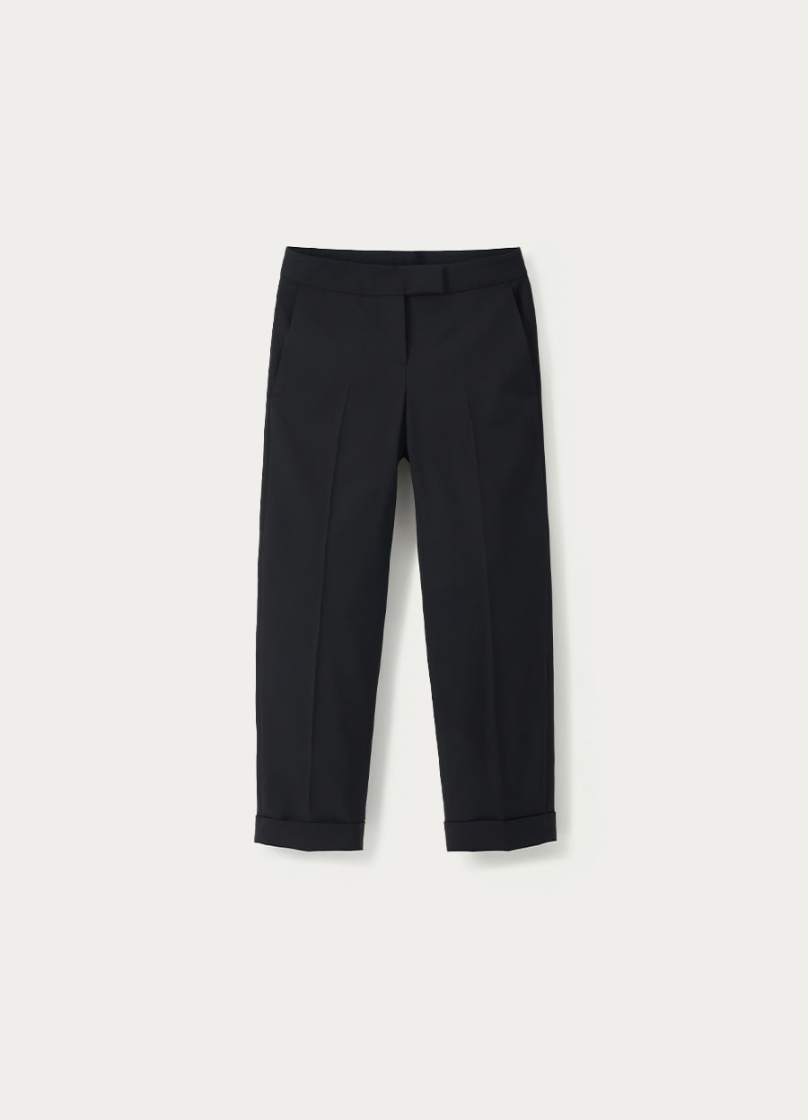 Nothing Written Ellis cuff wool pants (Black)