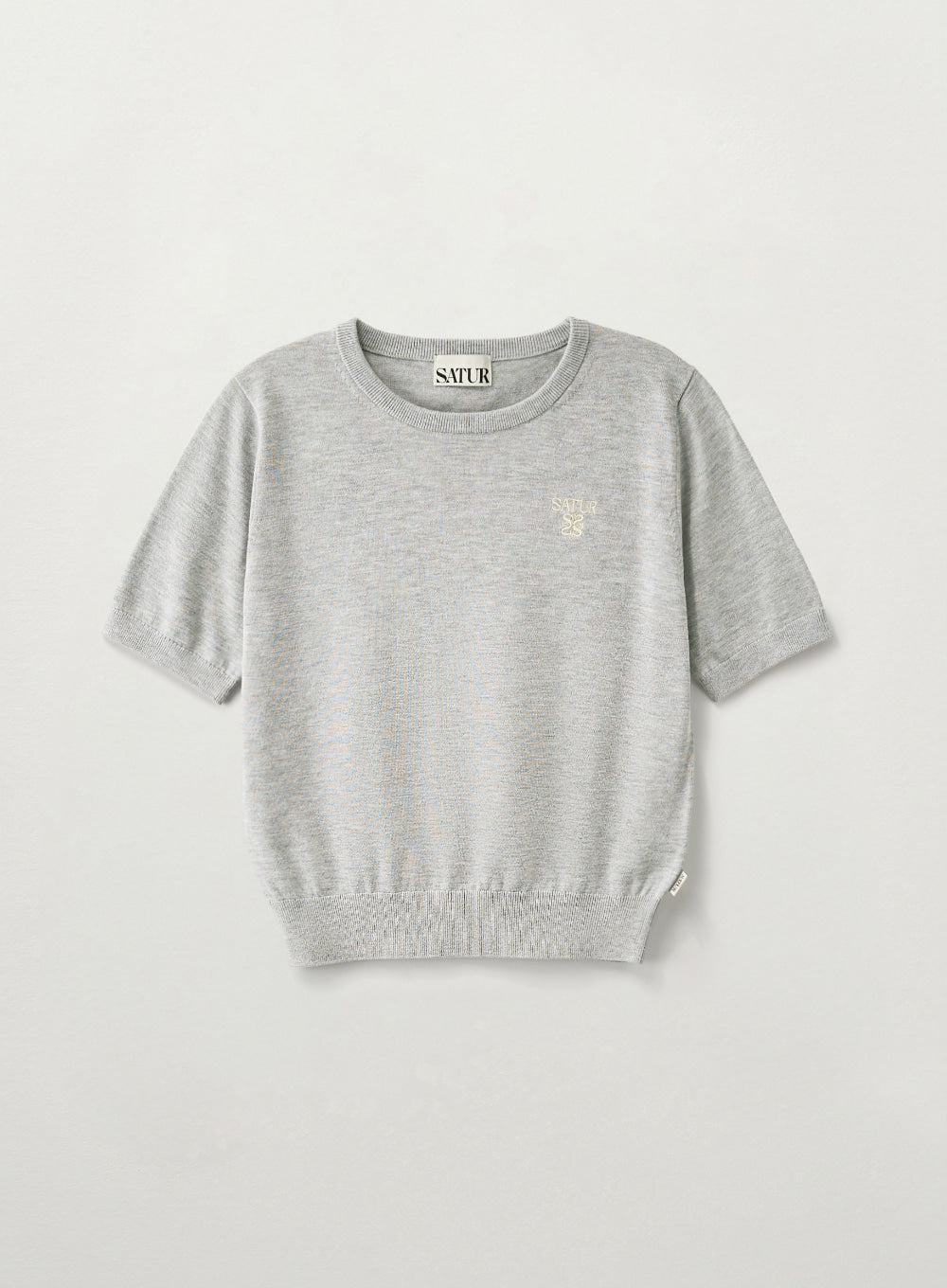 Satur (W) Loren Fine Half Knit - Melange Gray
