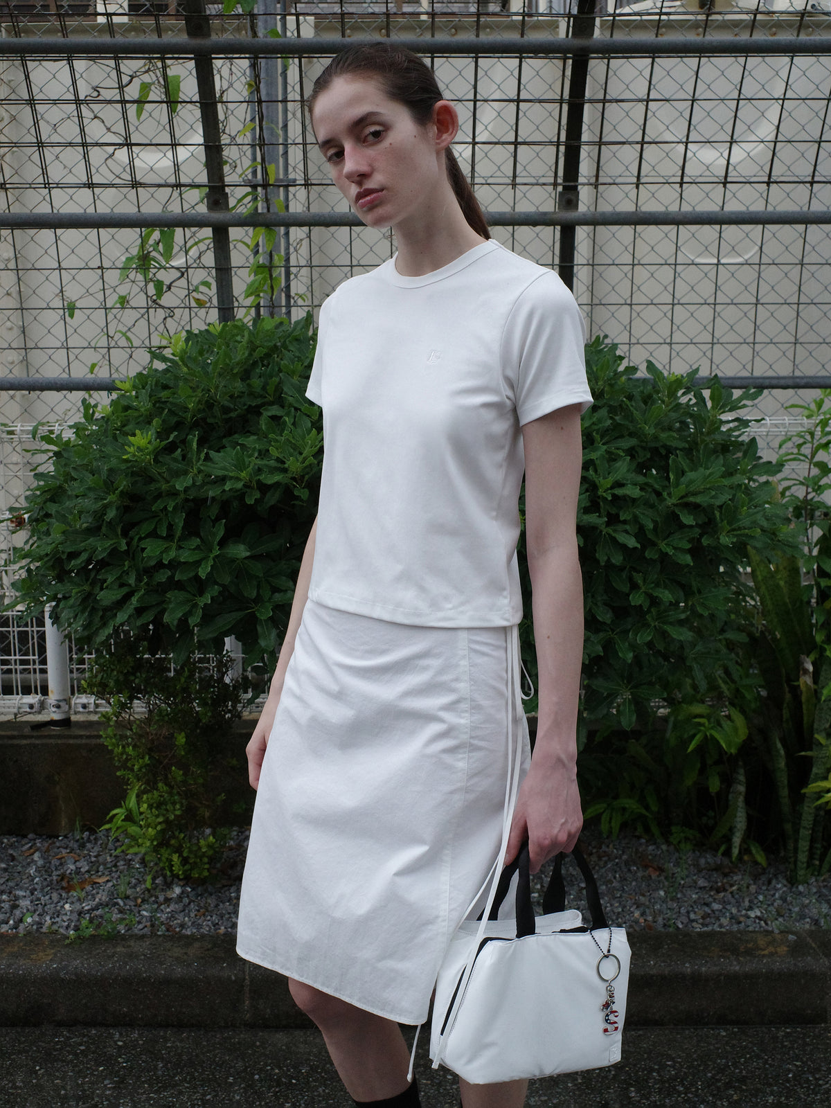 Low Classic Padded Mini Tote Bag White