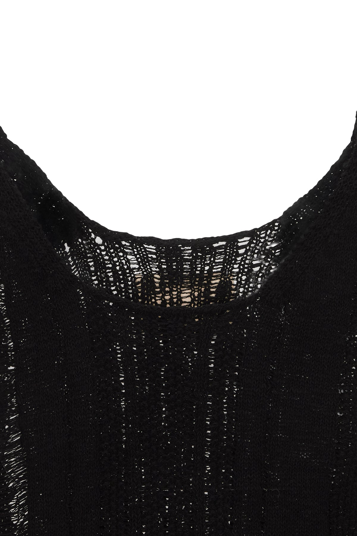 [matinkim] STRIPE CHUNKY KNIT DRESS IN BLACK