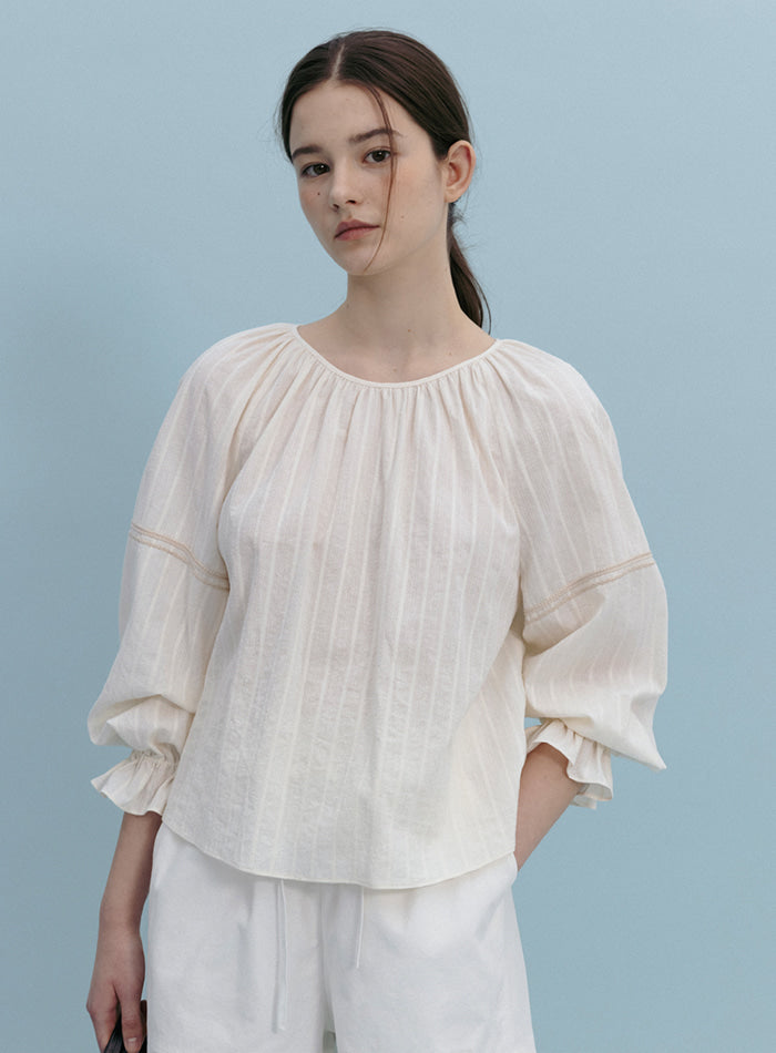 Mango Maniplease Rucy Ethnic Blouse Natural