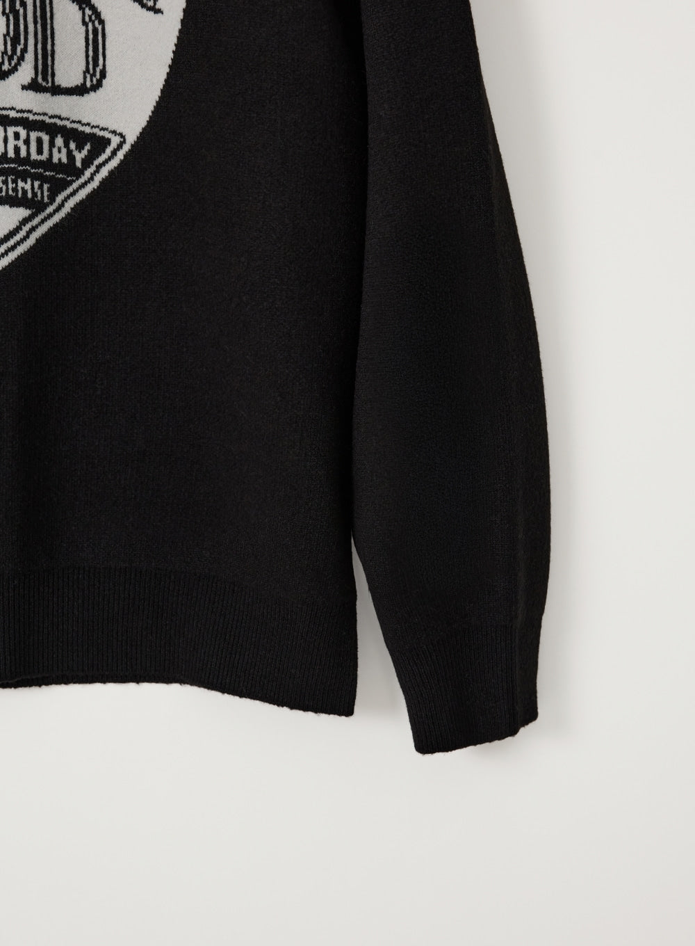 [satur] Saturday Retro Mood Pullover Knit - Black