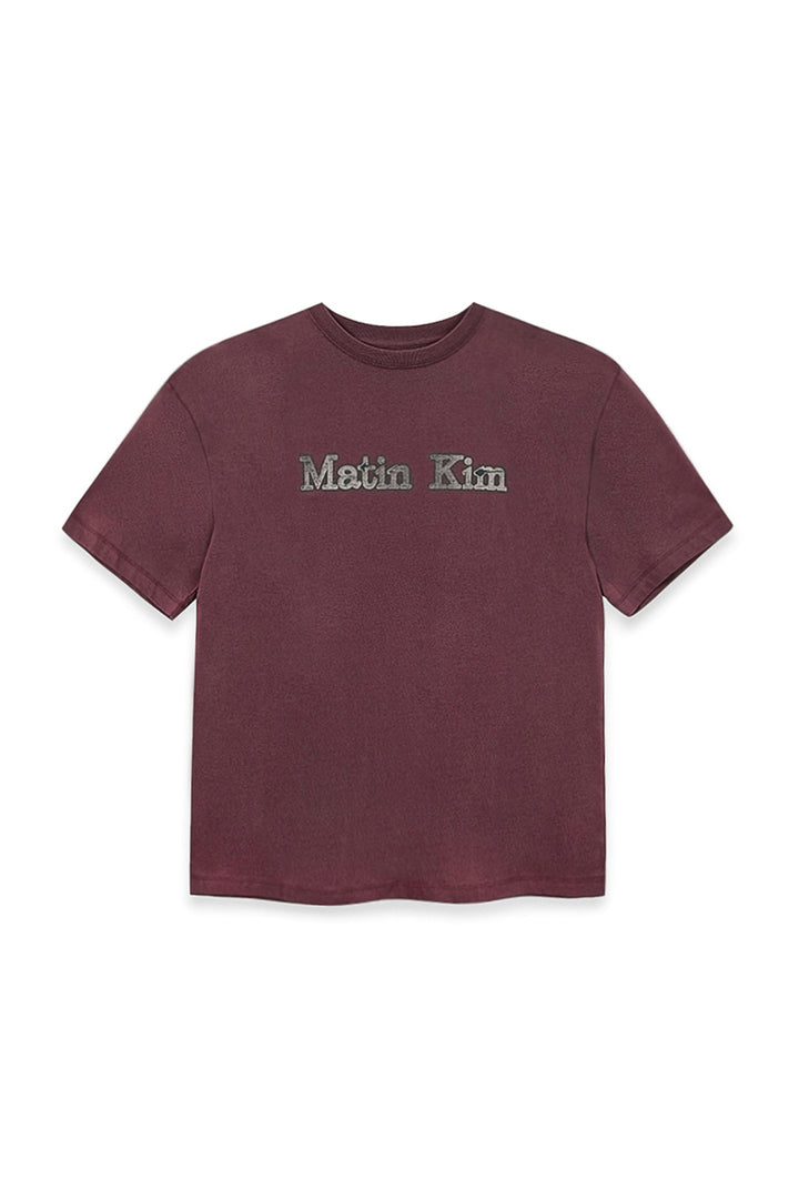Matinkim Vintage Logo Graphic Top IN Burgundy
