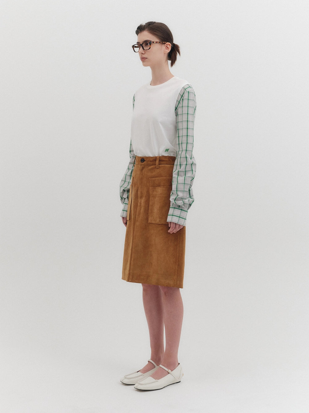 EENK Color Block Long Sleeve Top - White