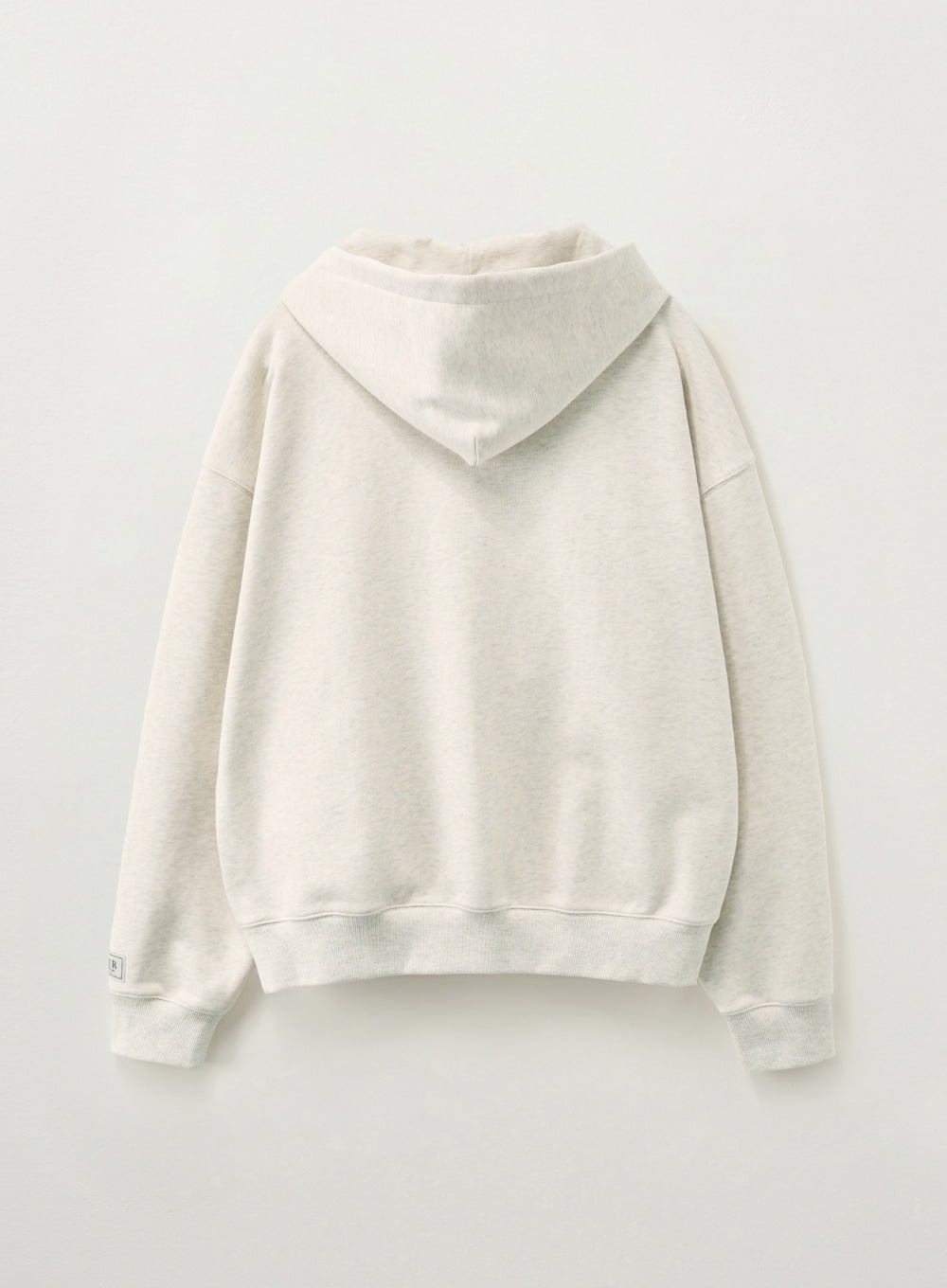 satur Lugo Denim Patch Hoodie - Oatmeal - View 2