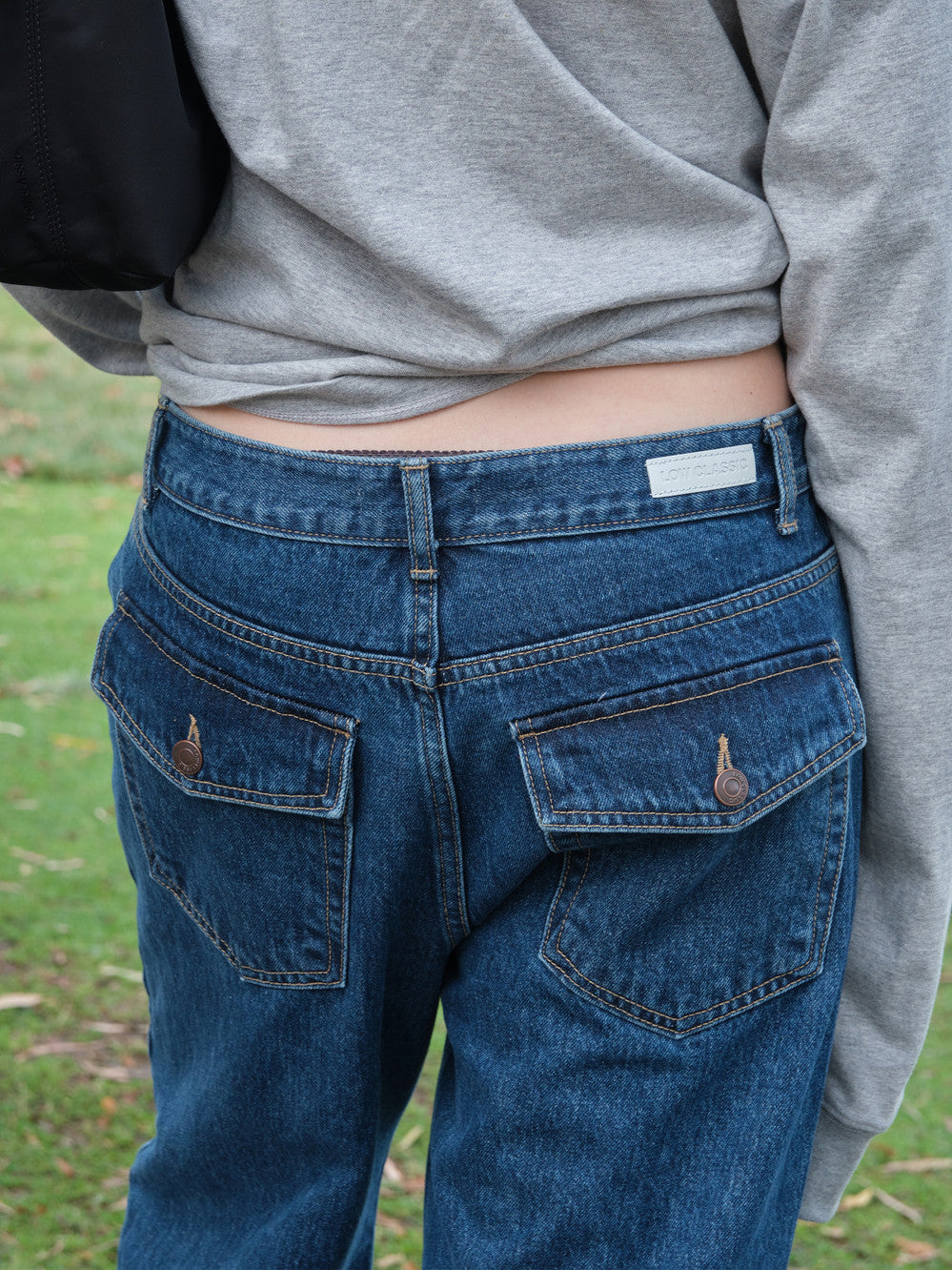 Low Classic Pocket Wide-Leg Jeans Indigo Blue