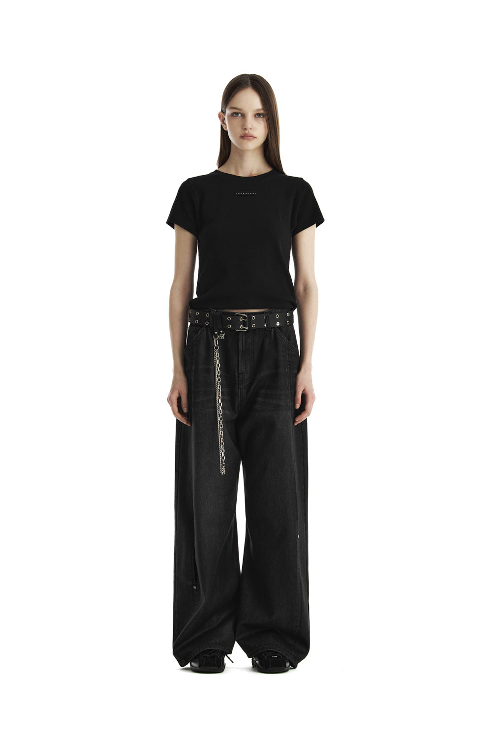Treemingbird Slim-Fit Ribbed Short Sleeve T-Shirt Black