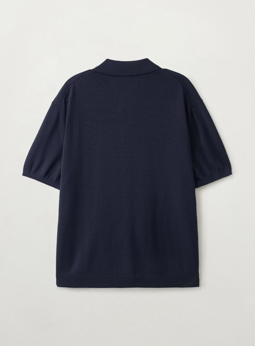 Satur Collar Half Knit Cardigan - Navy