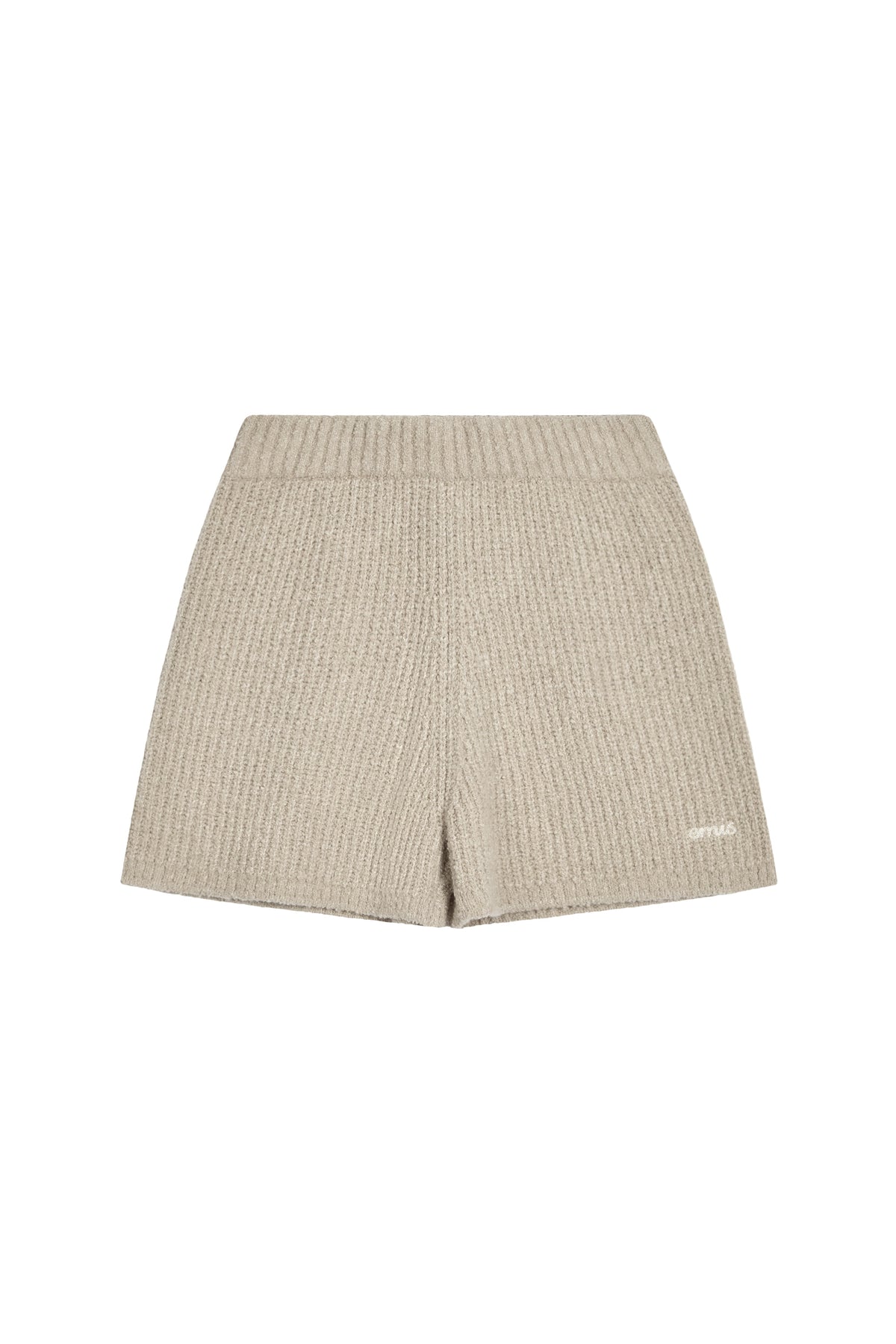 Emis Boucle Knit Shorts-Beige
