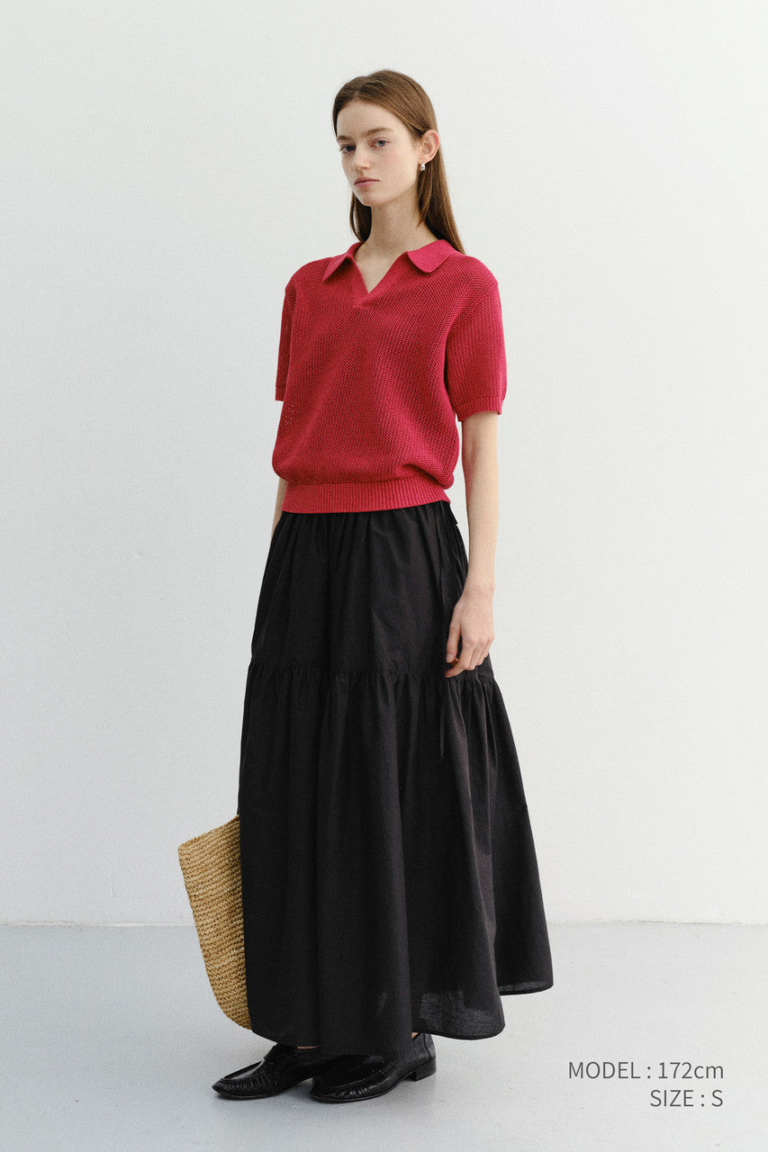 Dunst Tiered Maxi Skirt Black