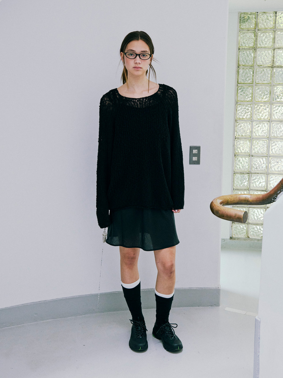 Low Classic Wave Sweater Black