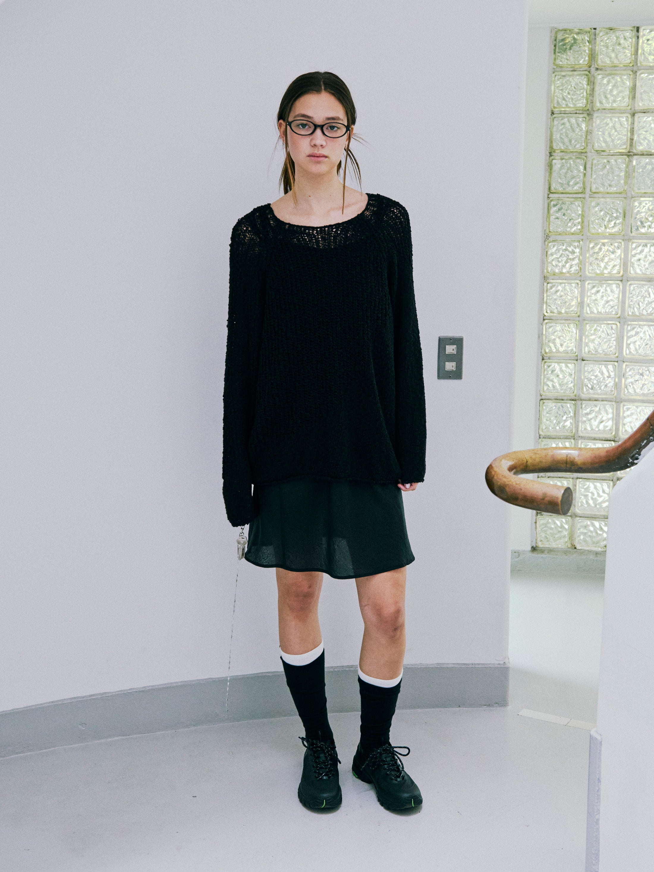 Low Classic Wave Sweater Black