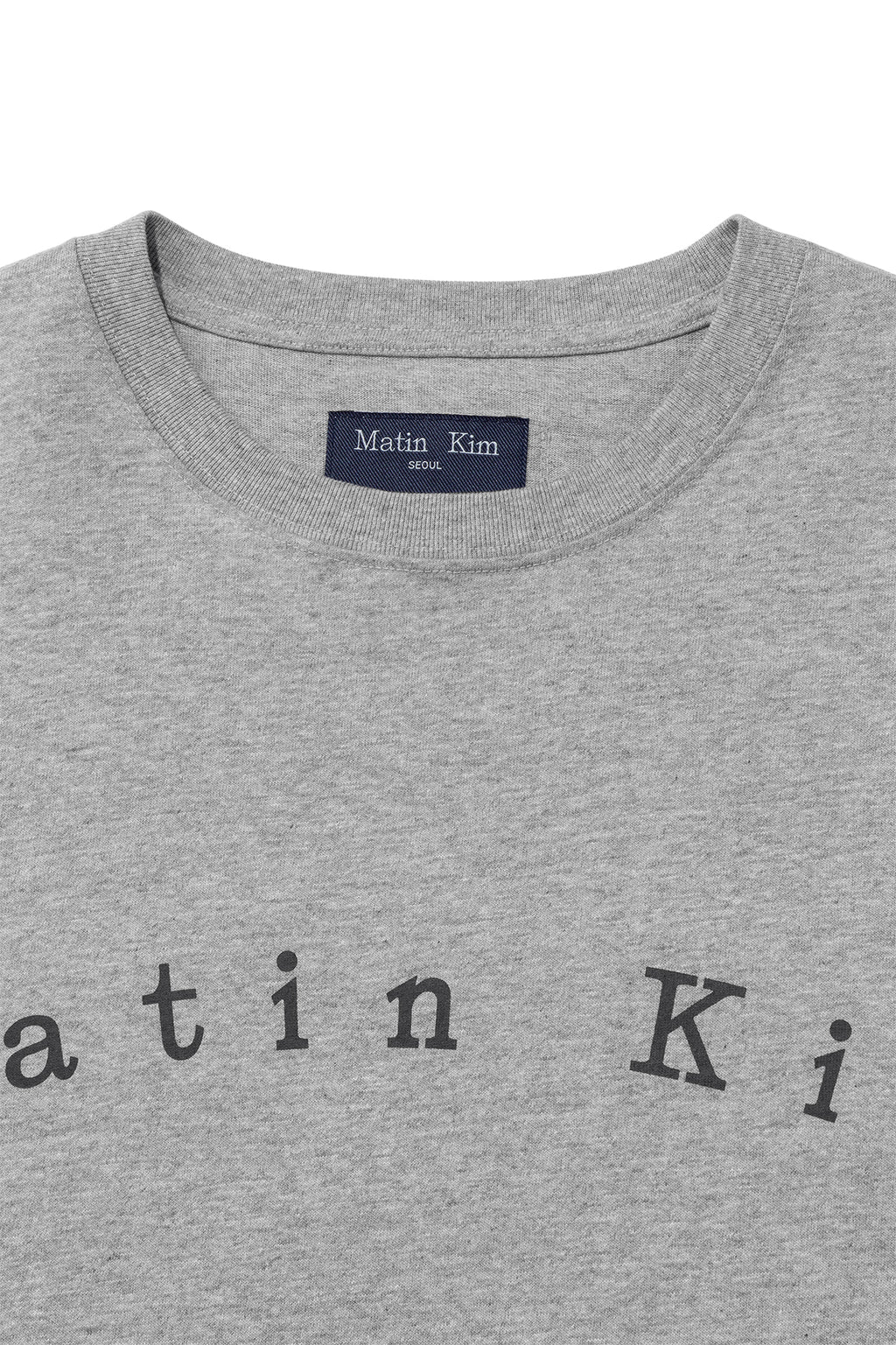 [matinkim] MINIMAL ARCH LOGO TOP FOR MEN IN GREY