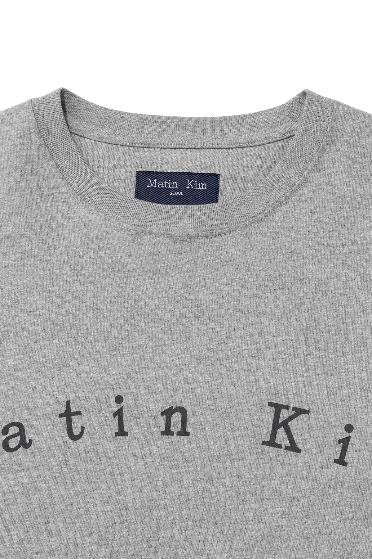 [matinkim] MINIMAL ARCH LOGO TOP FOR MEN IN GREY