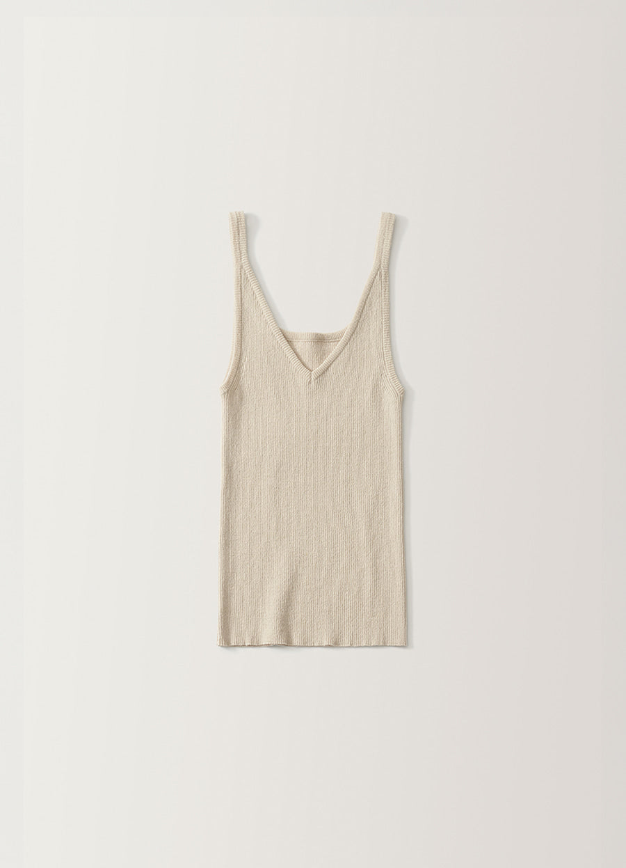 Nothing Written Haze v-neck sleeveless (Beige)