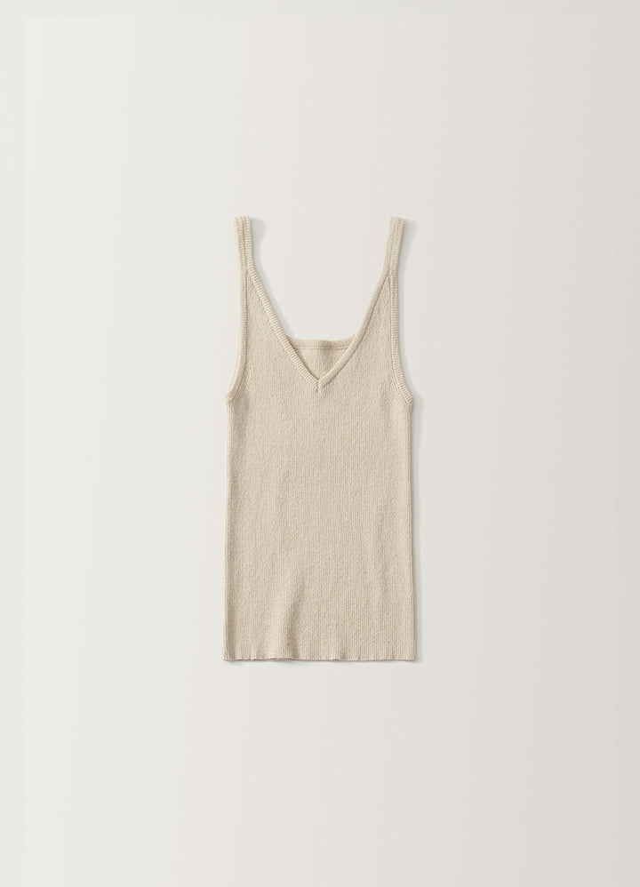 Nothing Written Haze v-neck sleeveless (Beige)