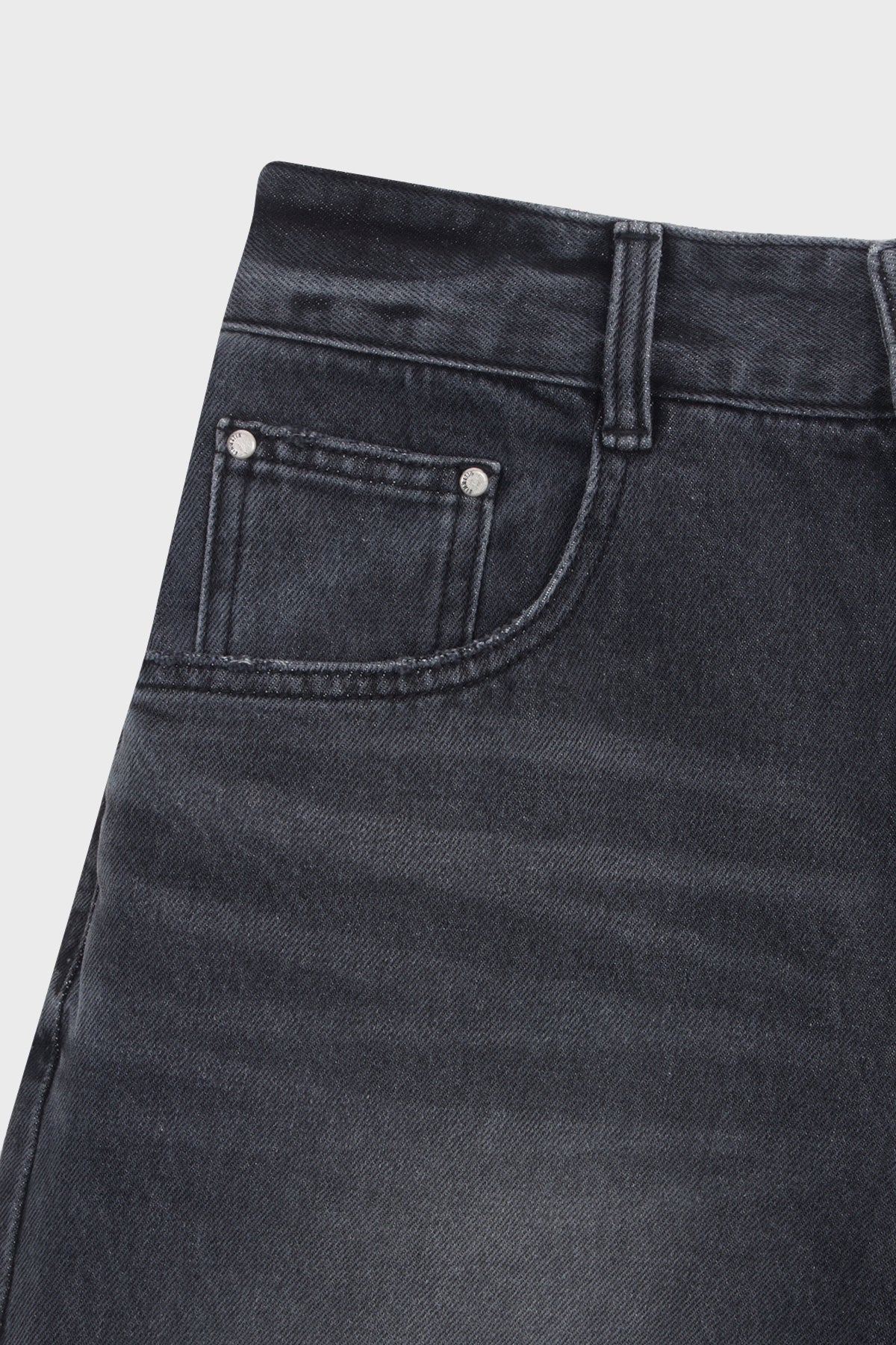 Matinkim Contrast Bermuda Denim Pants IN Dark Grey