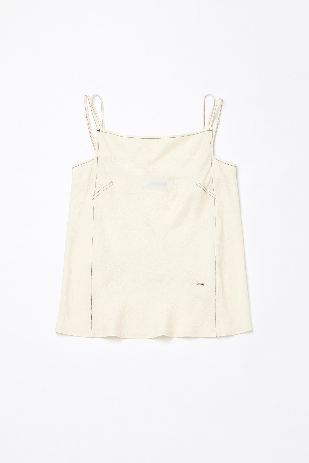 Matinkim Square Neck Crinkle Sleeveless IN Ivory
