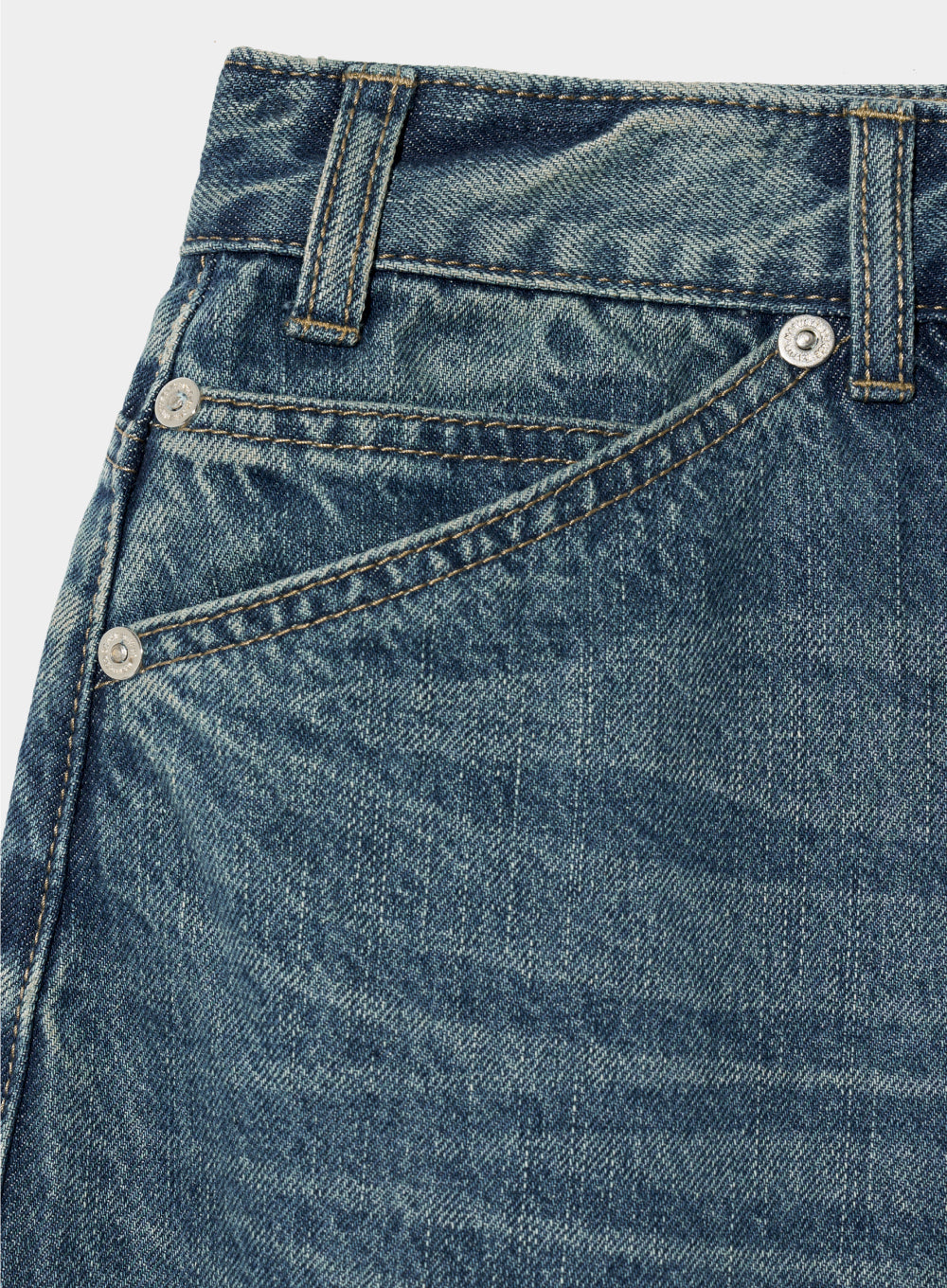 [satur] (W) Layne Midrise Straight Denim Pants - Light Washed Blue