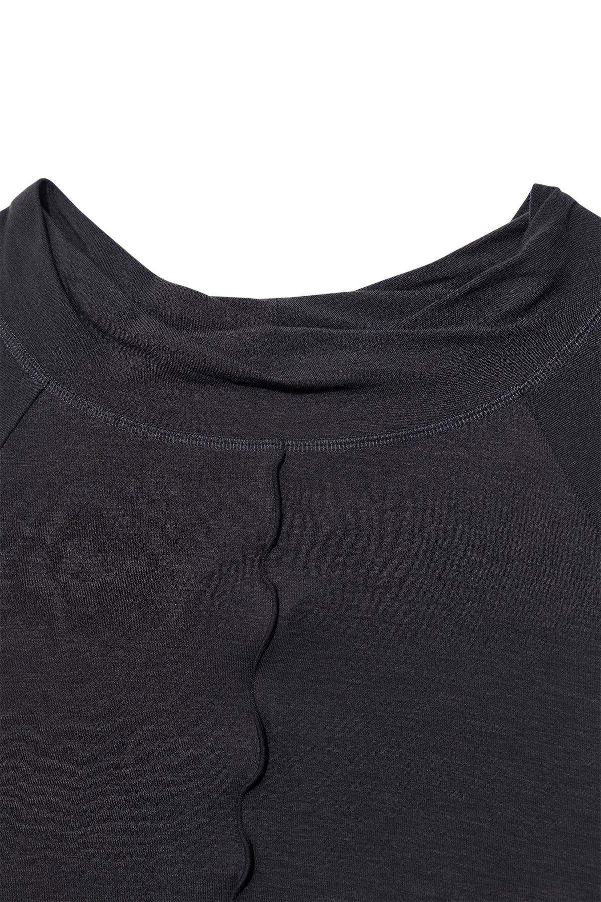 [matinkim] WIDE NECK RAGLAN LONG SLEEVE IN CHARCOAL