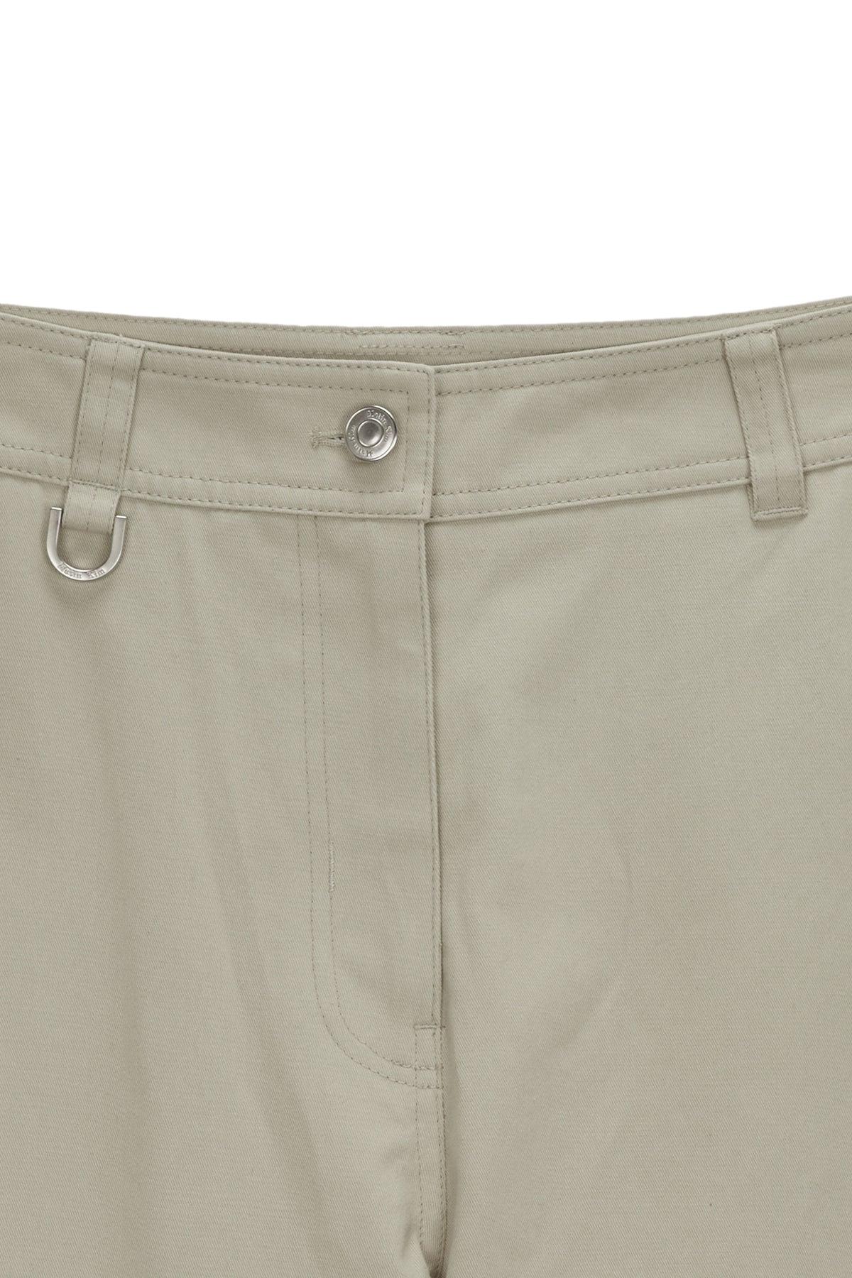 Matinkim Zipper Point Boots Cut Pants IN Beige