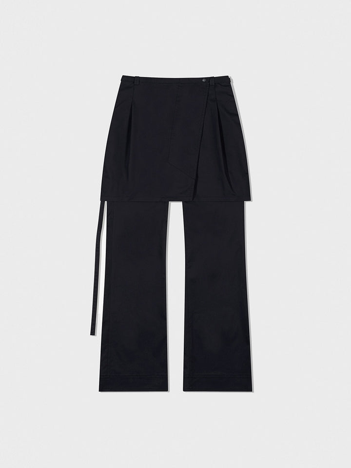 Low Classic New Layered Wrap Skirt Pants Navy