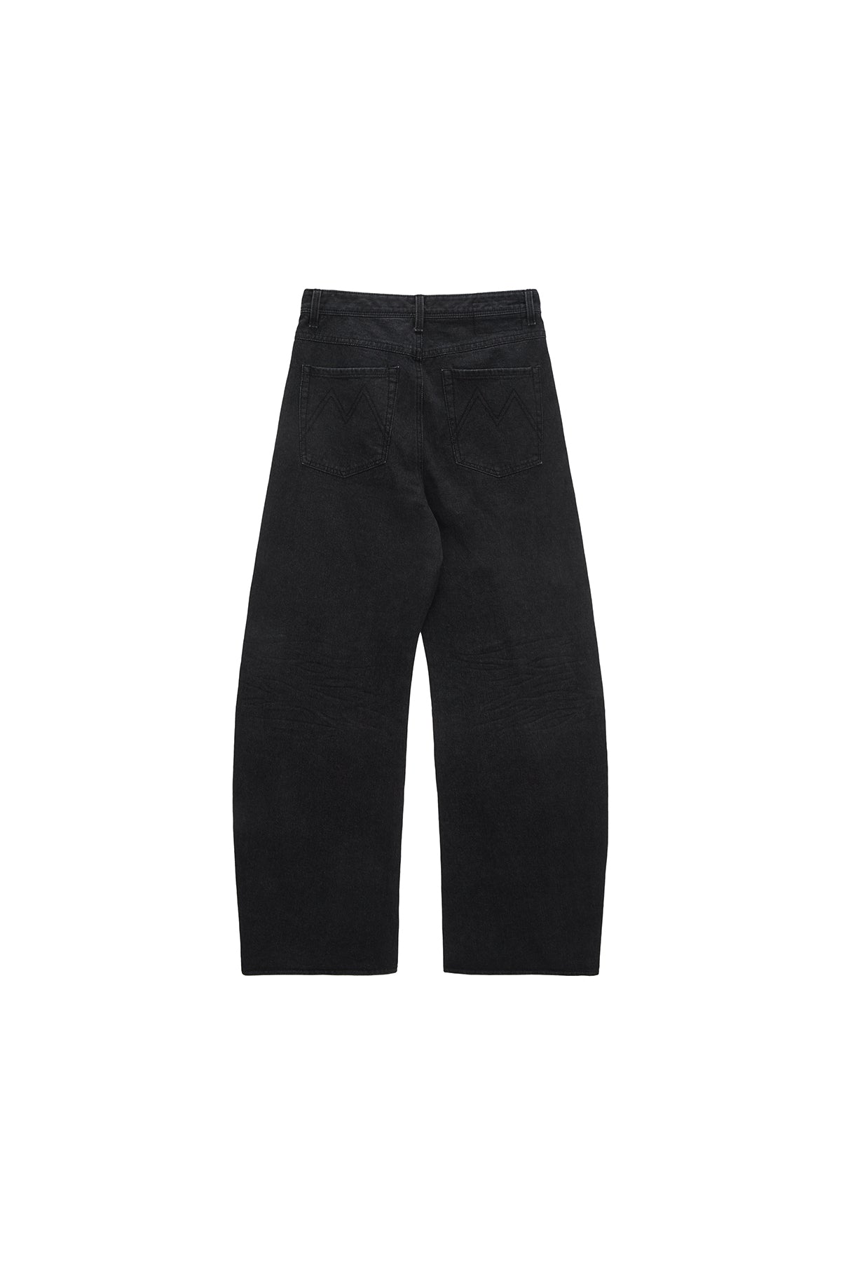 Matinkim Wide Cut Point Denim Pants For Men IN Black
