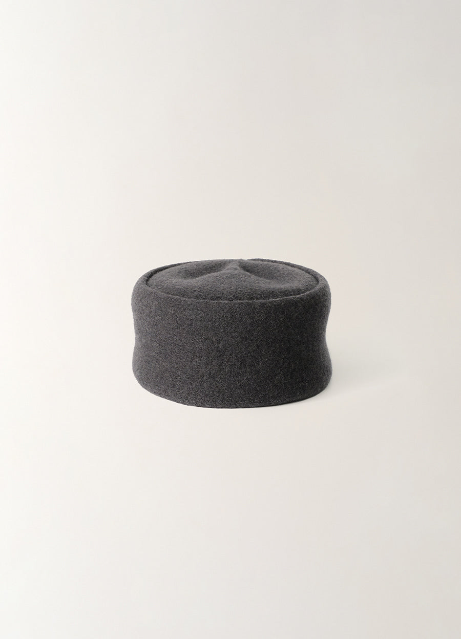 Nothing Written Boiled wool hat (Grey melange)