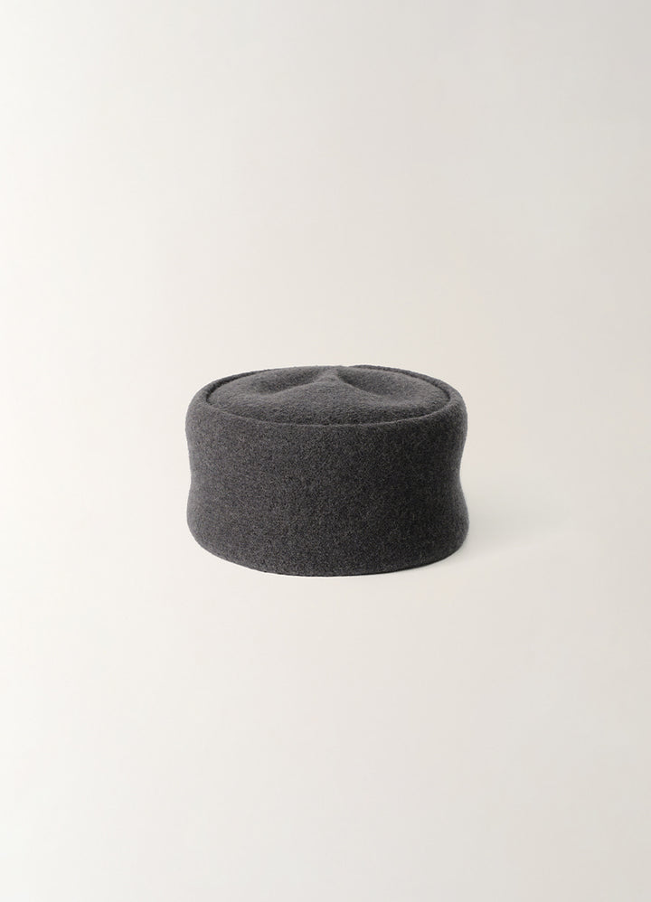 Nothing Written Boiled wool hat (Grey melange)