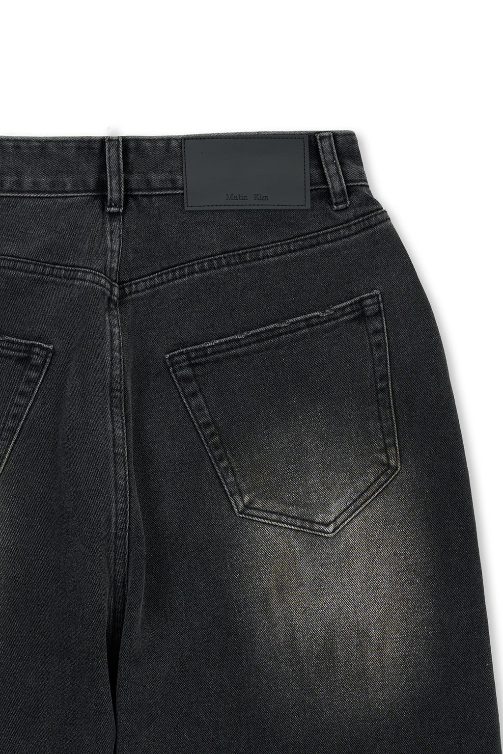 Matinkim Vintage Dirty Washed Denim Pants IN Black
