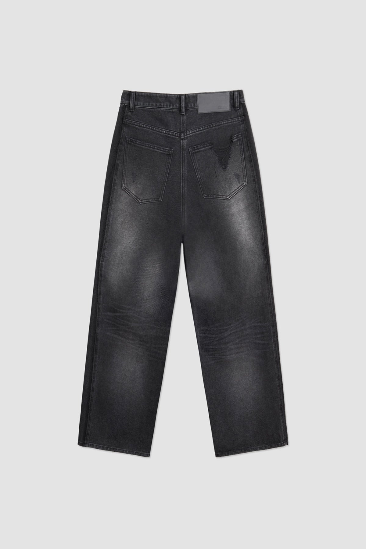 Matinkim Side Pannel Pintuck Denim Pants IN Dark Grey