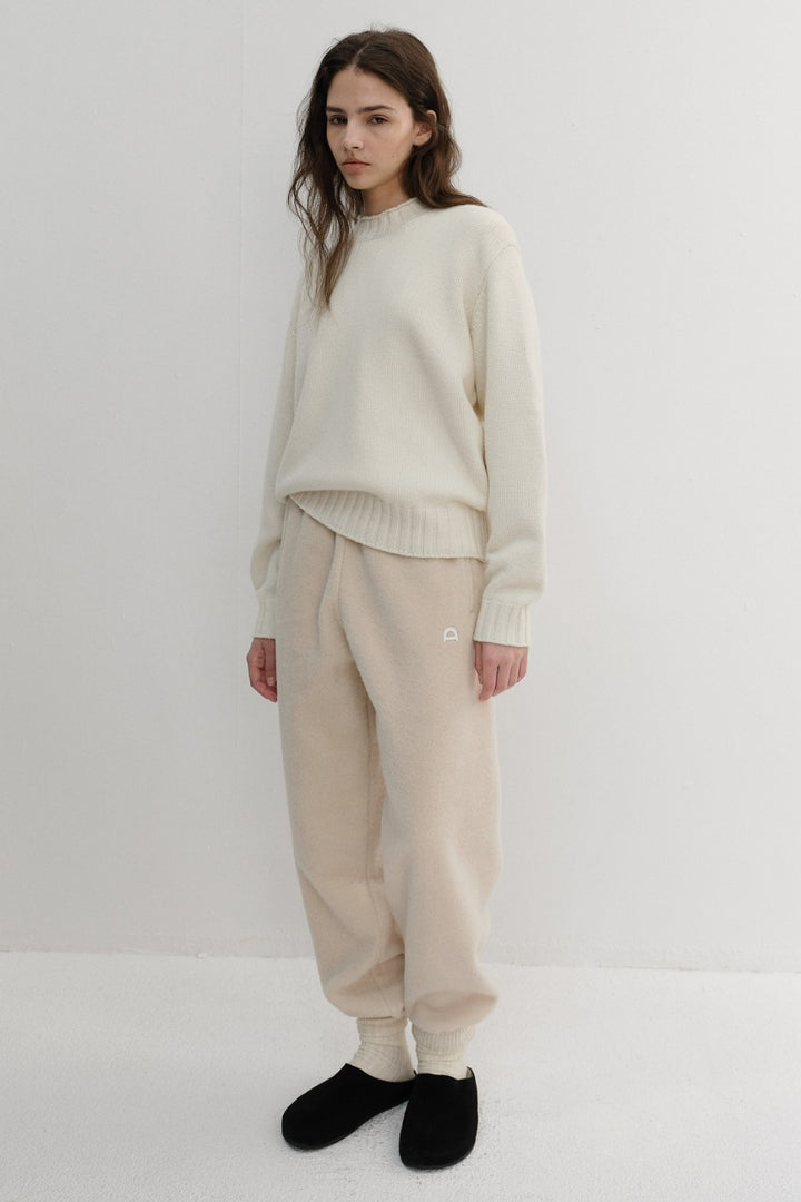 Dunst Unisex Boucle Jogger Pants Cream