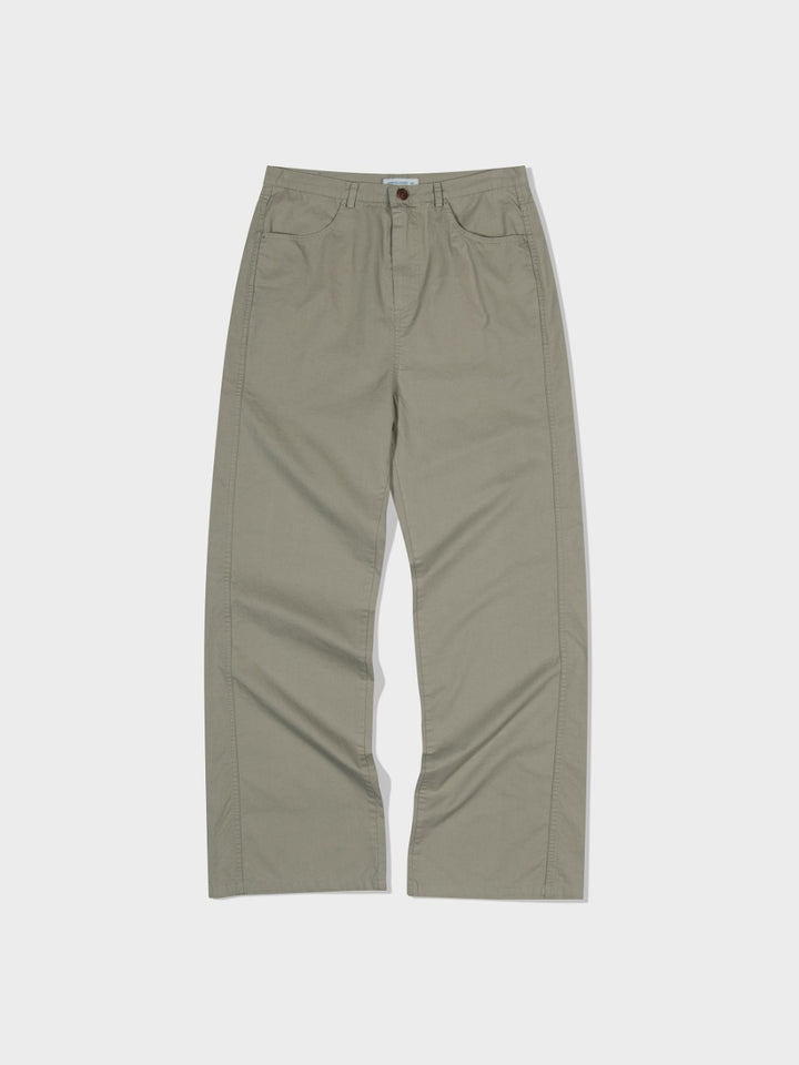 Low Classic Washed Cotton Relaxed Pants Greige