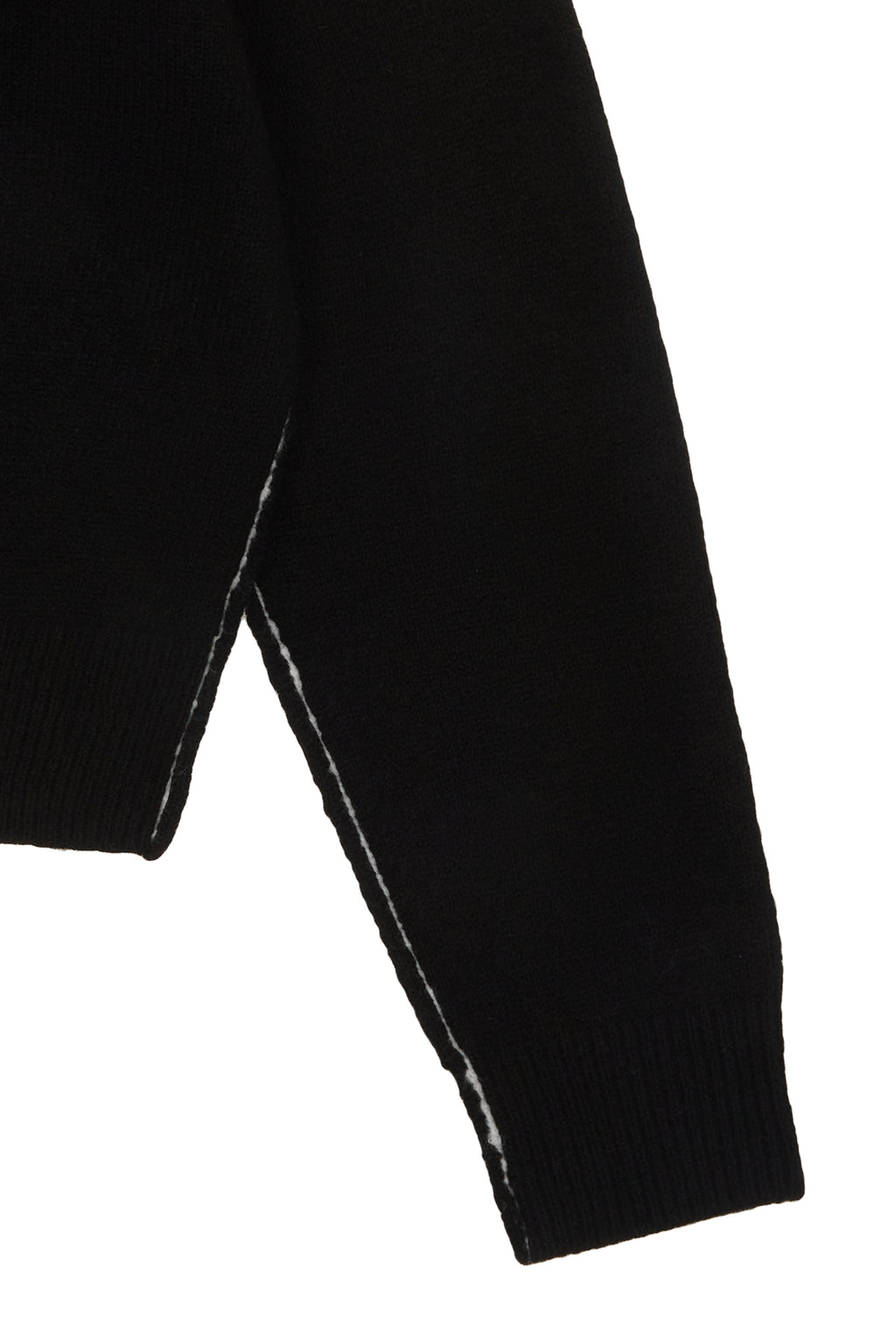 [matinkim] COLOR LINE POINT LOGO KNIT PULLOVER IN BLACK