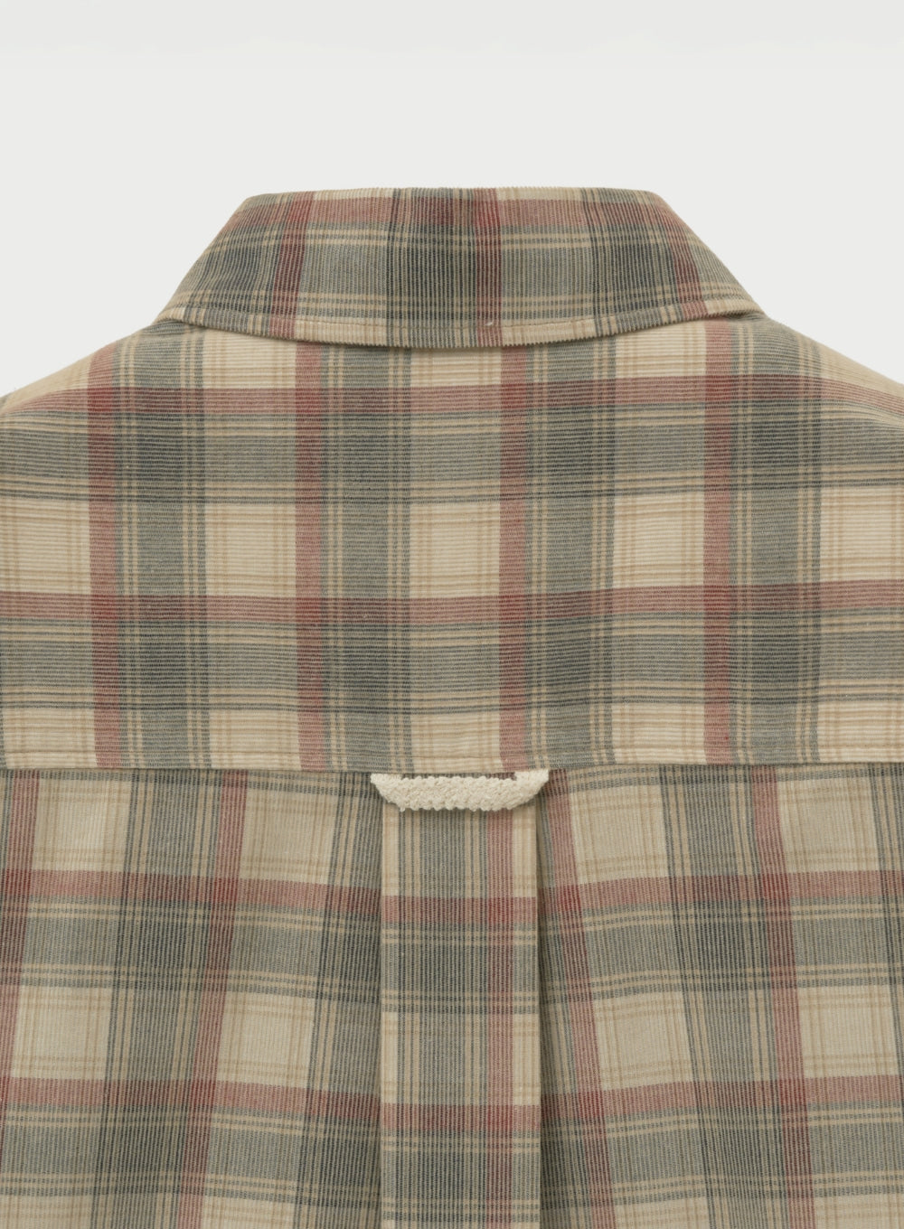 [satur] Corduroy Check Shirt - Beige