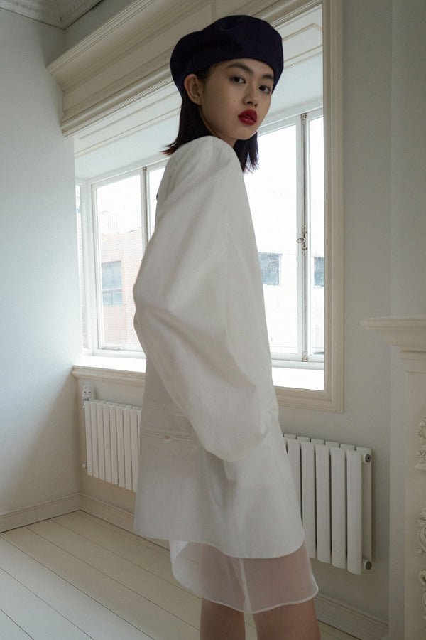 Overdueflair Cut-Out Layered Dress White