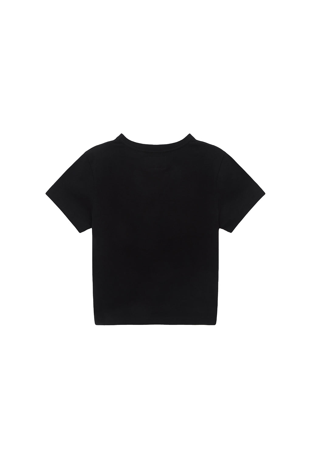 [matinkim] MATIN REVERSE PATCH LOGO CROP TOP IN BLACK