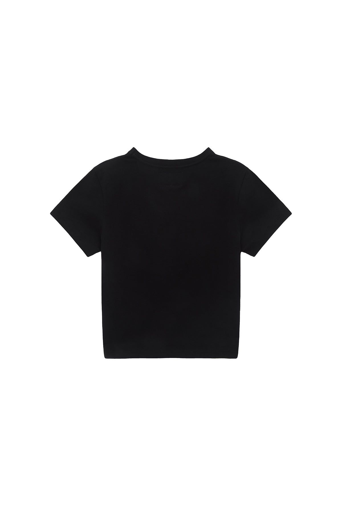 [matinkim] MATIN REVERSE PATCH LOGO CROP TOP IN BLACK