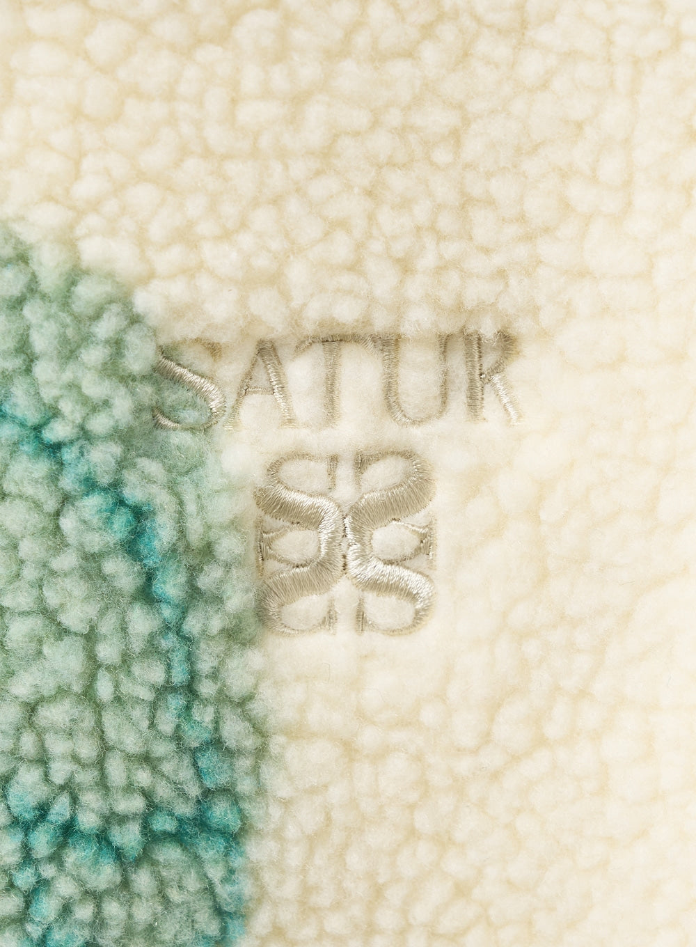 [satur] Angel Fleece Zip-up - Cream Green