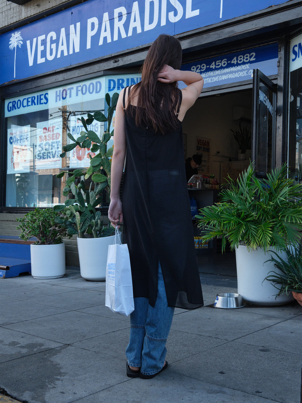 Low Classic Layered Midi Dress - Black