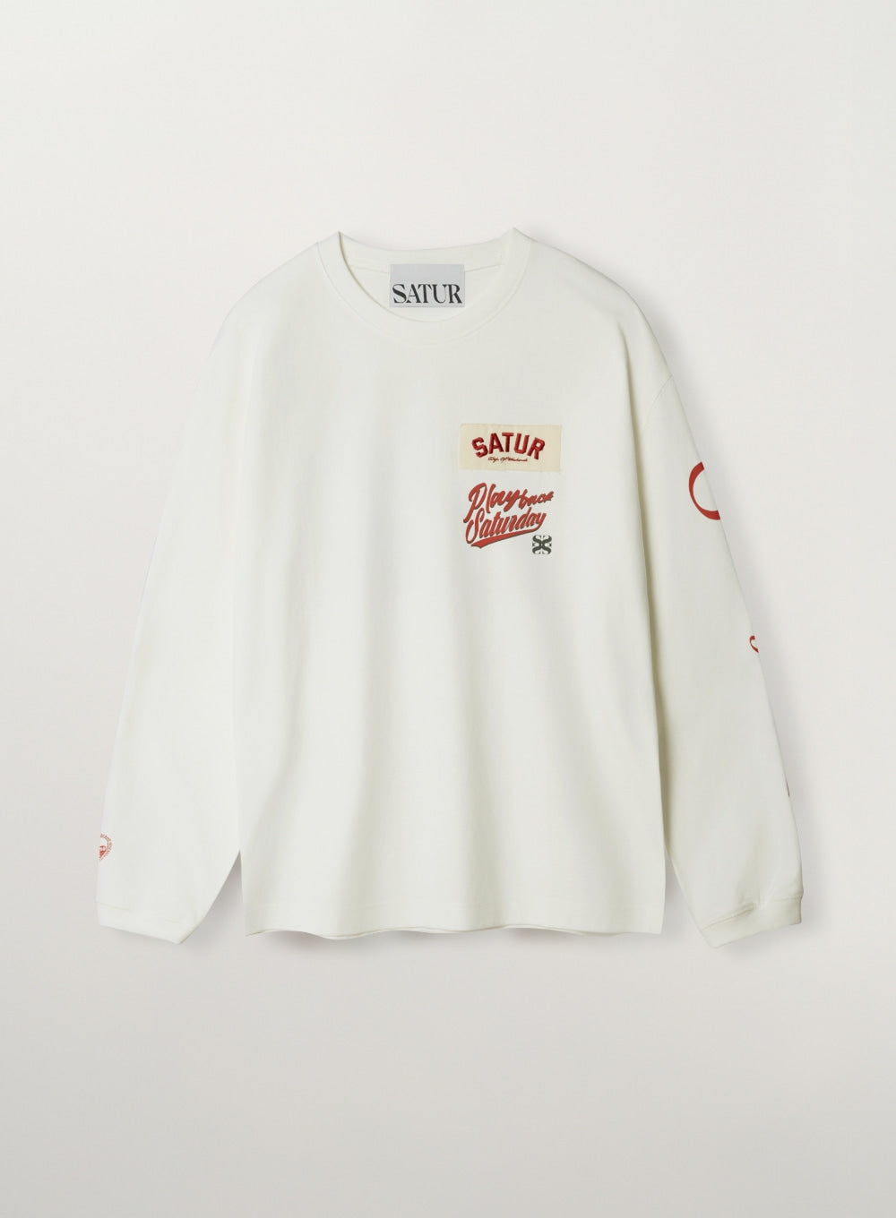 satur 90s Playback Long Sleeve - White - View 2