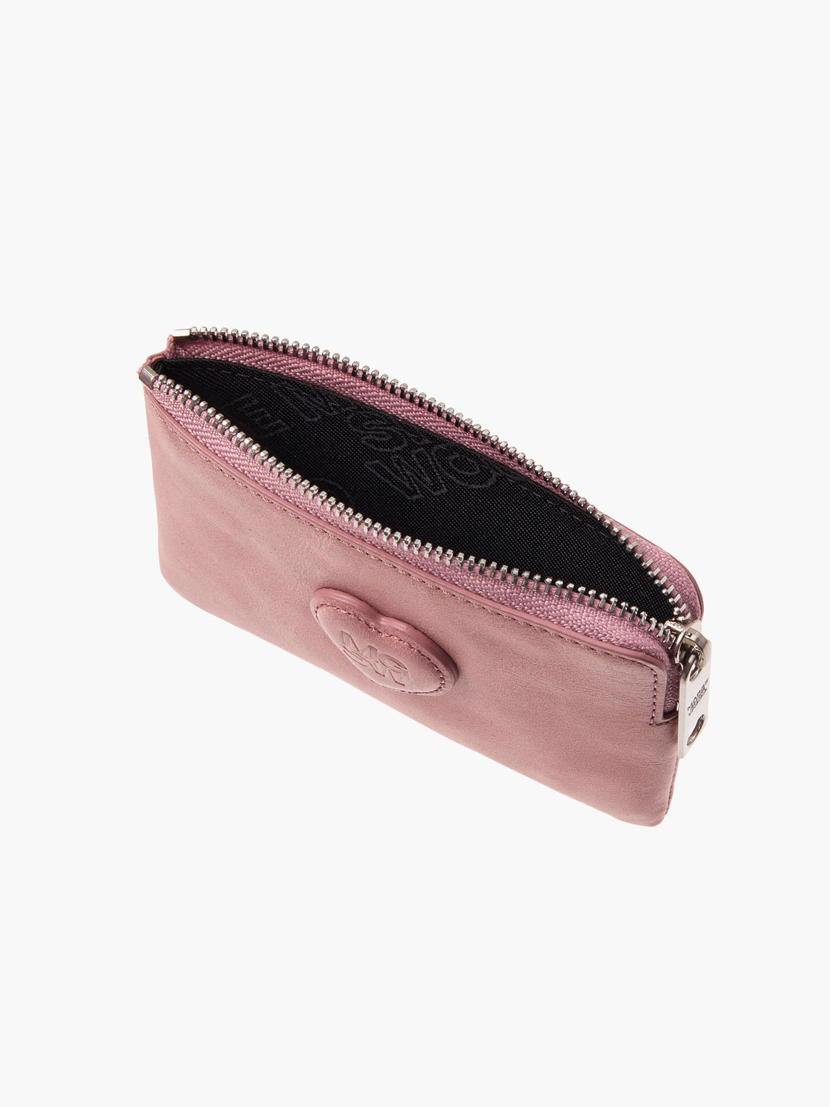 Margesherwood Heart Zipper Wallet tea rose pull-up