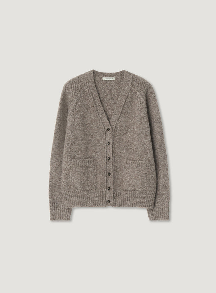 Mango Maniplease Yett Wool Cardigan Melange Beige