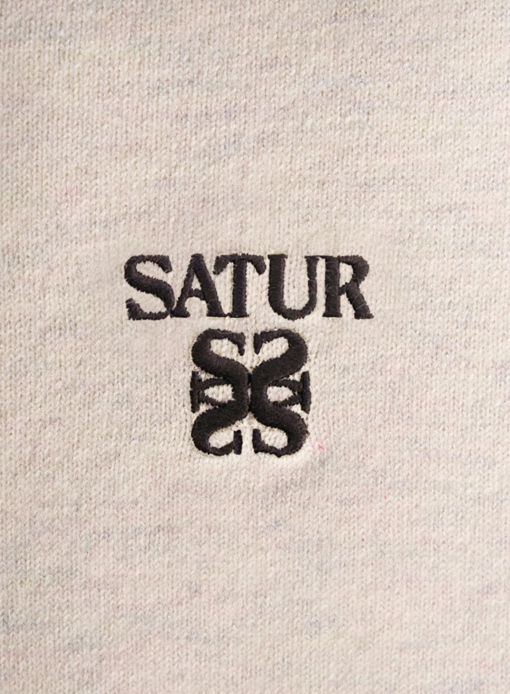 [satur] (W) Classic Knit Hood Zip-up - Oatmeal